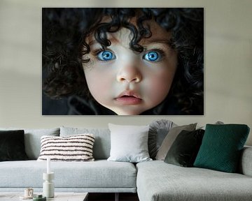 fictief portret kind met zwarte achtergrond van Egon Zitter