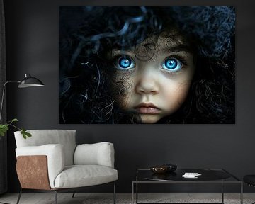 fictief portret met zwarte achtergrond