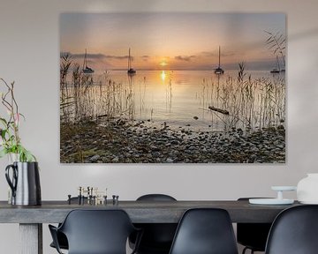 Zonsopgang aan de Chiemsee van Ulrich Kuschel