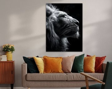 Portret van een leeuw van Bert Nijholt