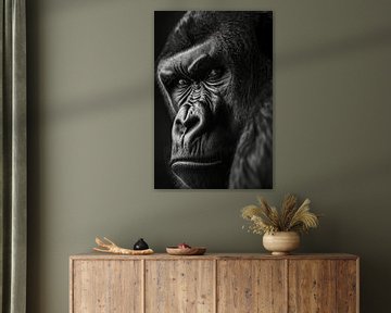 Portret van een gorilla van Bert Nijholt