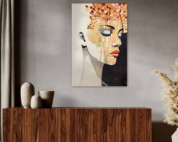 Modern abstract vrouwen portret