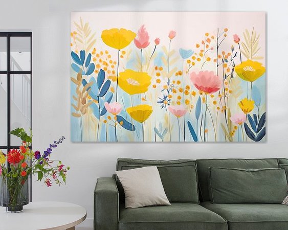 Voorbeeld van het werk in een kamer