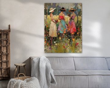 Dwalen in een veld vol bloemen van Studio Allee