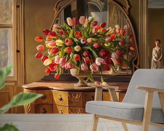 Voorbeeld van het werk in een kamer