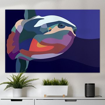 Bunte Mola Fisch Kunstwerk Fauna Ozean