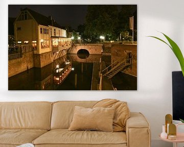 Der Fluss Binnendieze von Den Bosch bei Nacht von Jasper van de Gein Photography
