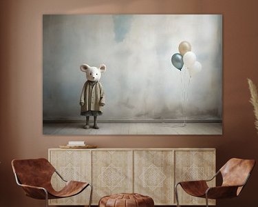 Voorbeeld van het werk in een kamer