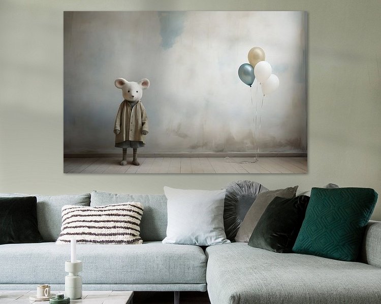 Voorbeeld van het werk in een kamer