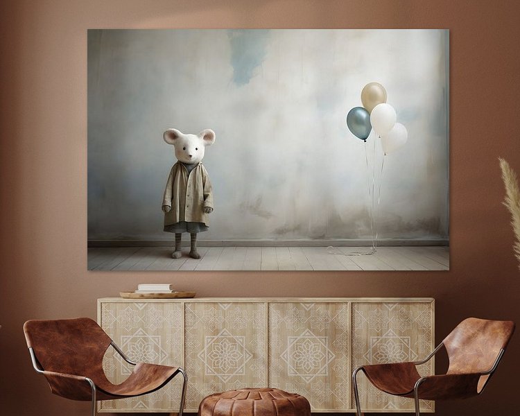 Voorbeeld van het werk in een kamer