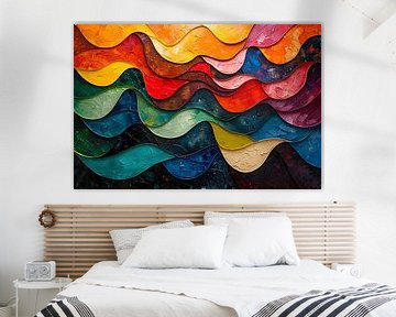 Moderne Malerei | Bunte Malerei | Malerei in leuchtenden Farben von AiArtLand