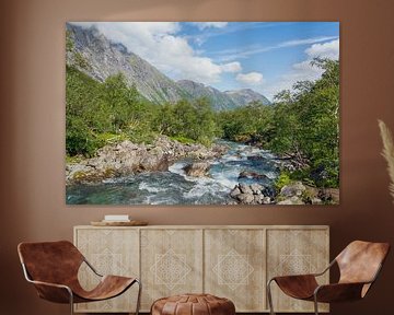 Krachtige rivier aan de voet van de Trollstigen van Danny Visser