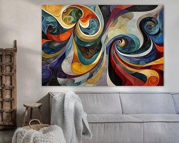 digitaal abstract schilderij