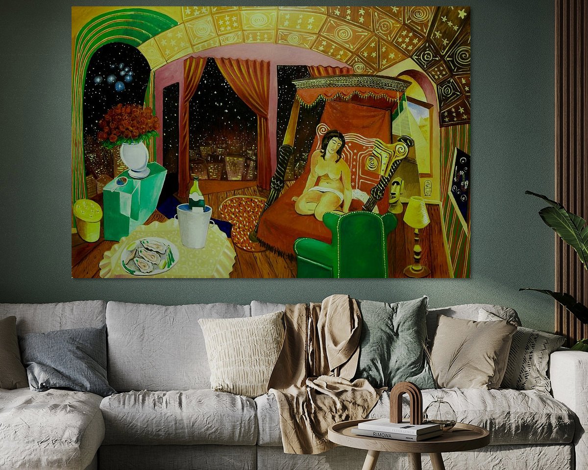 Voorbeeld van het werk in een kamer