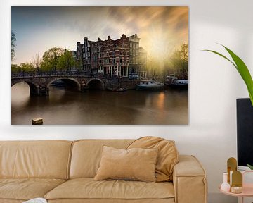 Maisons du canal d'Amsterdam sur Brouwersgracht sur gaps photography