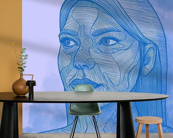 Voorbeeld van het werk in een kamer