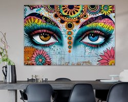 Voorbeeld van het werk in een kamer