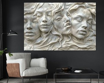 Digital abstract portrait from the wall to the wall by Egon Zitter