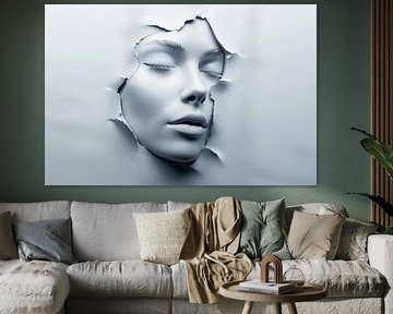 Digital abstract portrait from the wall to the wall by Egon Zitter