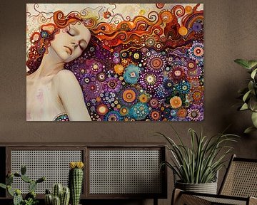 Digitales abstraktes Kunstwerk Frau