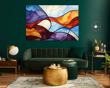 Digitaal abstract  kunstwerk van Egon Zitter