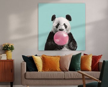 Panda met kauwgom van Poster Art Shop