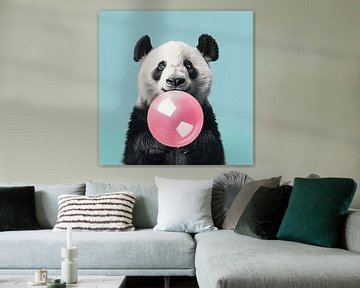 Panda met kauwgom van Poster Art Shop