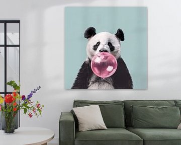 Panda met kauwgom van Poster Art Shop