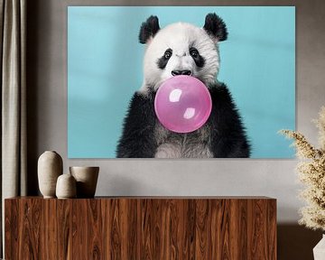 Panda met kauwgom van Poster Art Shop