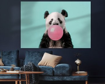 Panda met kauwgom van Poster Art Shop