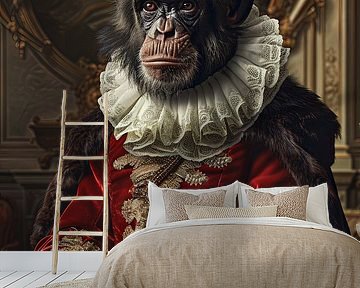 Koninklijke aap - dierenportret in barokstijl van Poster Art Shop