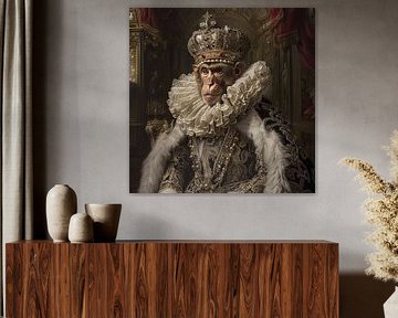 Royal monkey in baroque style by Poster Art Shop