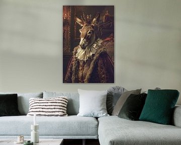 Royal donkey - Baroque animal portrait by Poster Art Shop