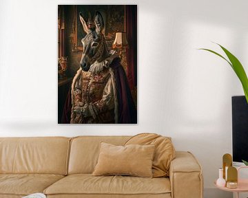 Koninklijke ezel - Barok dierenportret van Poster Art Shop