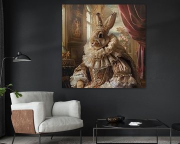 Koninklijk konijn in barokstijl van Poster Art Shop