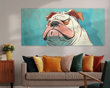 Bulldog Humor Portret | Bulldog Attitude Overload van Blikvanger Schilderijen