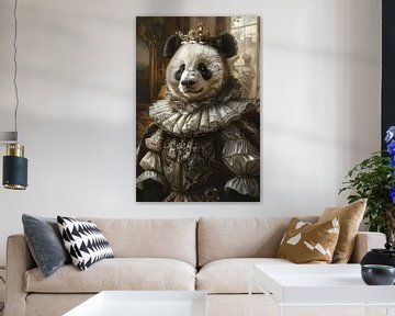 Koninklijke panda in barokstijl van Poster Art Shop