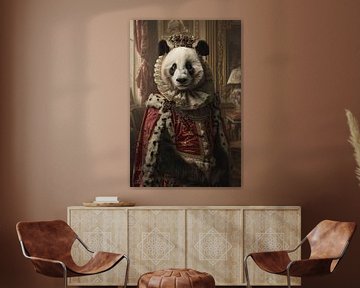 Koninklijke panda in barokstijl van Poster Art Shop
