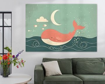 Dromende walvis van Poster Art Shop