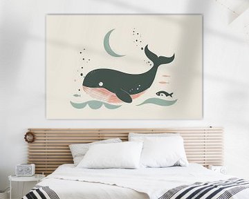 Dromende walvis van Poster Art Shop