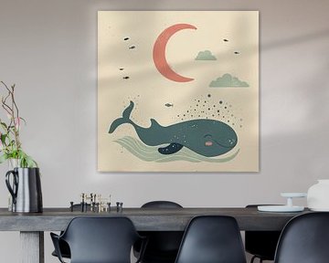 Träumender Wal von Poster Art Shop