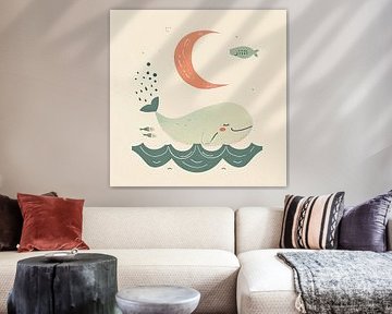 Träumender Wal von Poster Art Shop