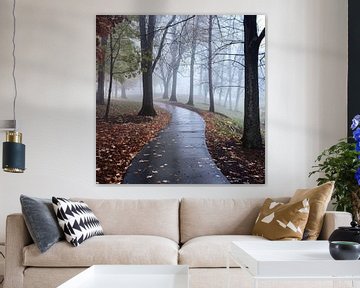 Mystiek boslandschap van Poster Art Shop