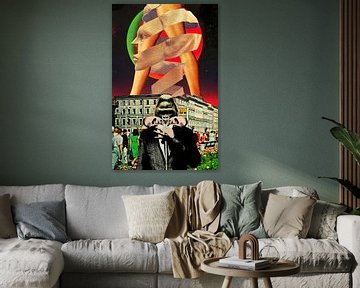 Moderne Aap Collage Kunst van Owolan Art