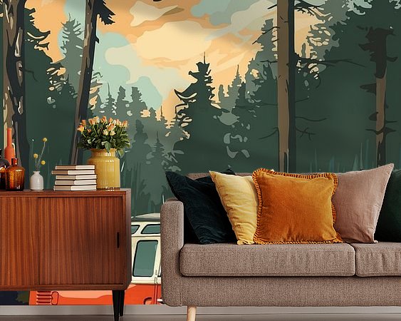 Voorbeeld van het werk in een kamer