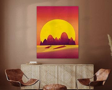 Minimalistisch zomerlandschap 5 van Tanja Udelhofen