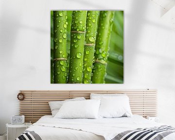 Zen bamboe - frisheid en harmonie in groen van Poster Art Shop