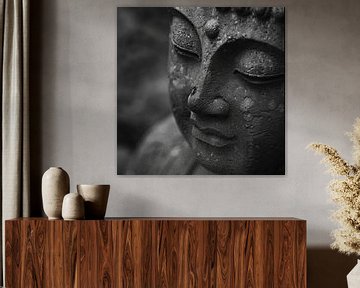 Zen Boeddha in zwart-wit van Poster Art Shop