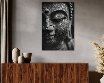 Boeddha in zwart-wit van Poster Art Shop