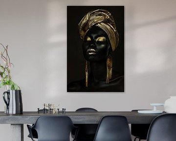 African woman in gold by Poster Art Shop
